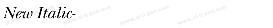 New Italic字体转换